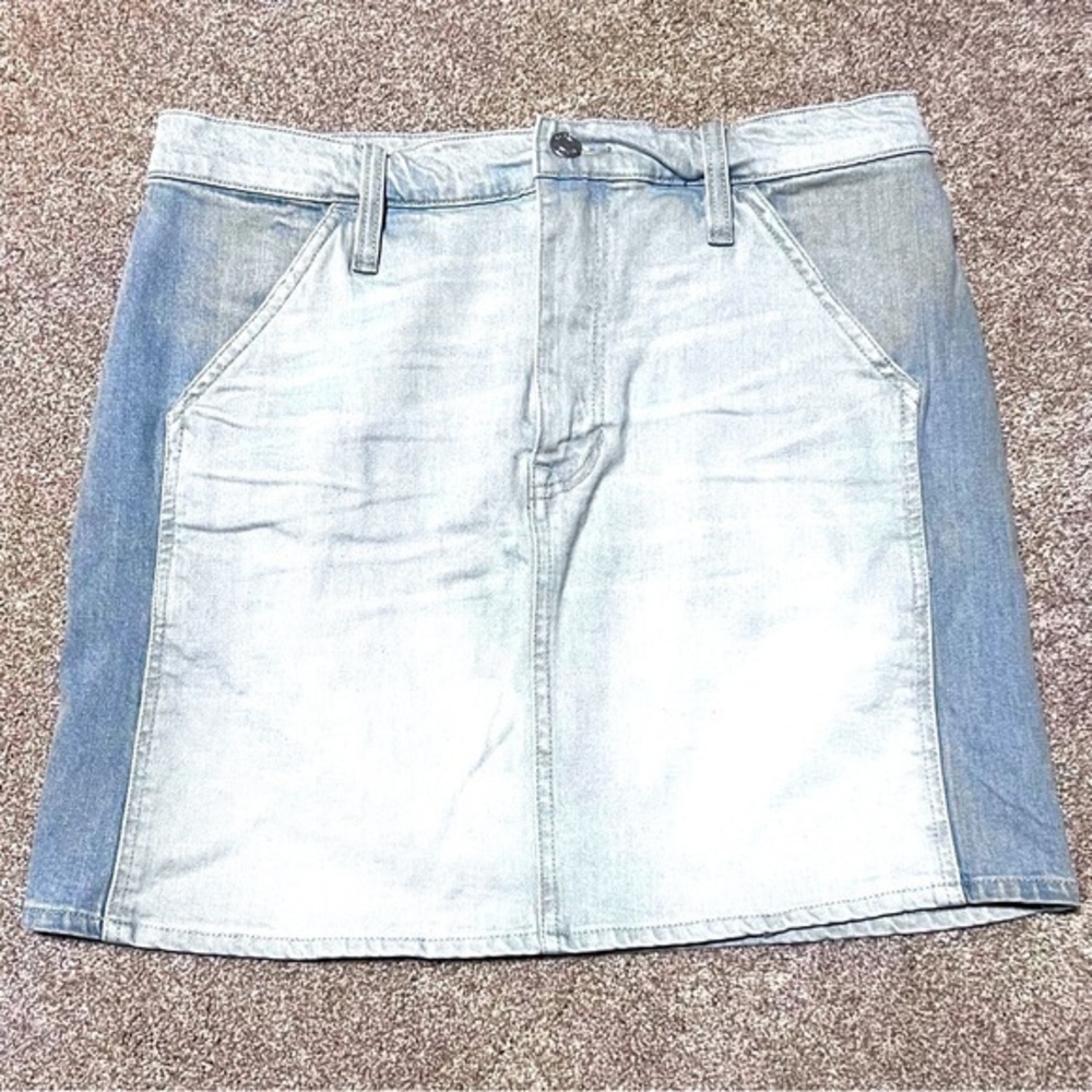 💚J Crew two tone denim mini skirt size 29